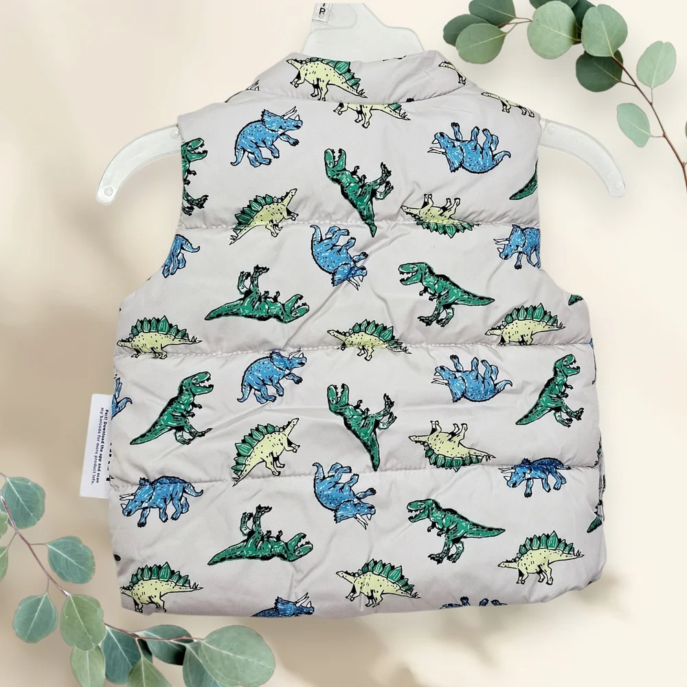NWT Old Navy Kids/Baby‎ Dinosaur Puffer Jacket Unisex 6-12 Months water resistat